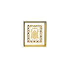 Bala ji Ji | 24kt Gold Plated Dashboard Frame White Floral