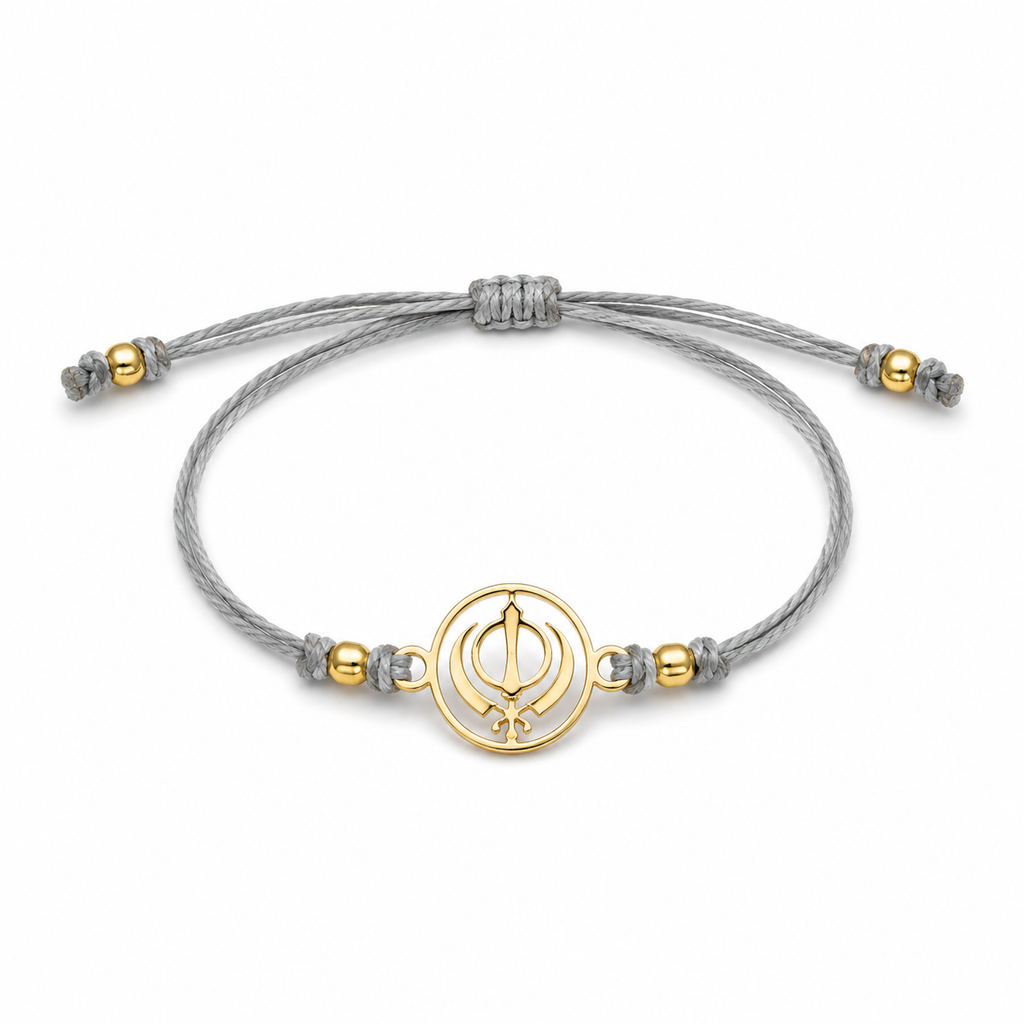 Khanda Rakhi | Gold Finish Rakhi
