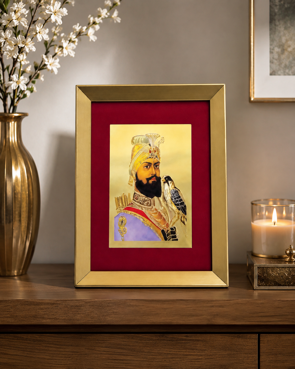 Guru Gobind Singh Ji | 24 kt Gold Plated Frame