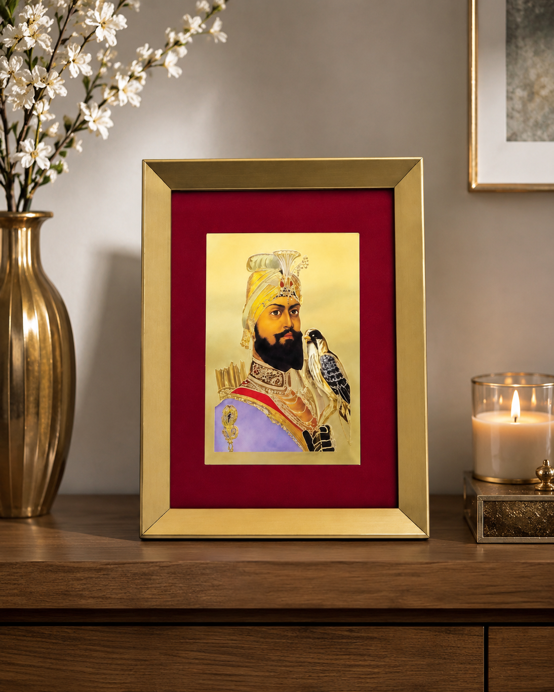 Guru Gobind Singh Ji | 24 kt Gold Plated Frame
