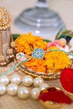 Floral Rakhi | Gold Finish Rakhi