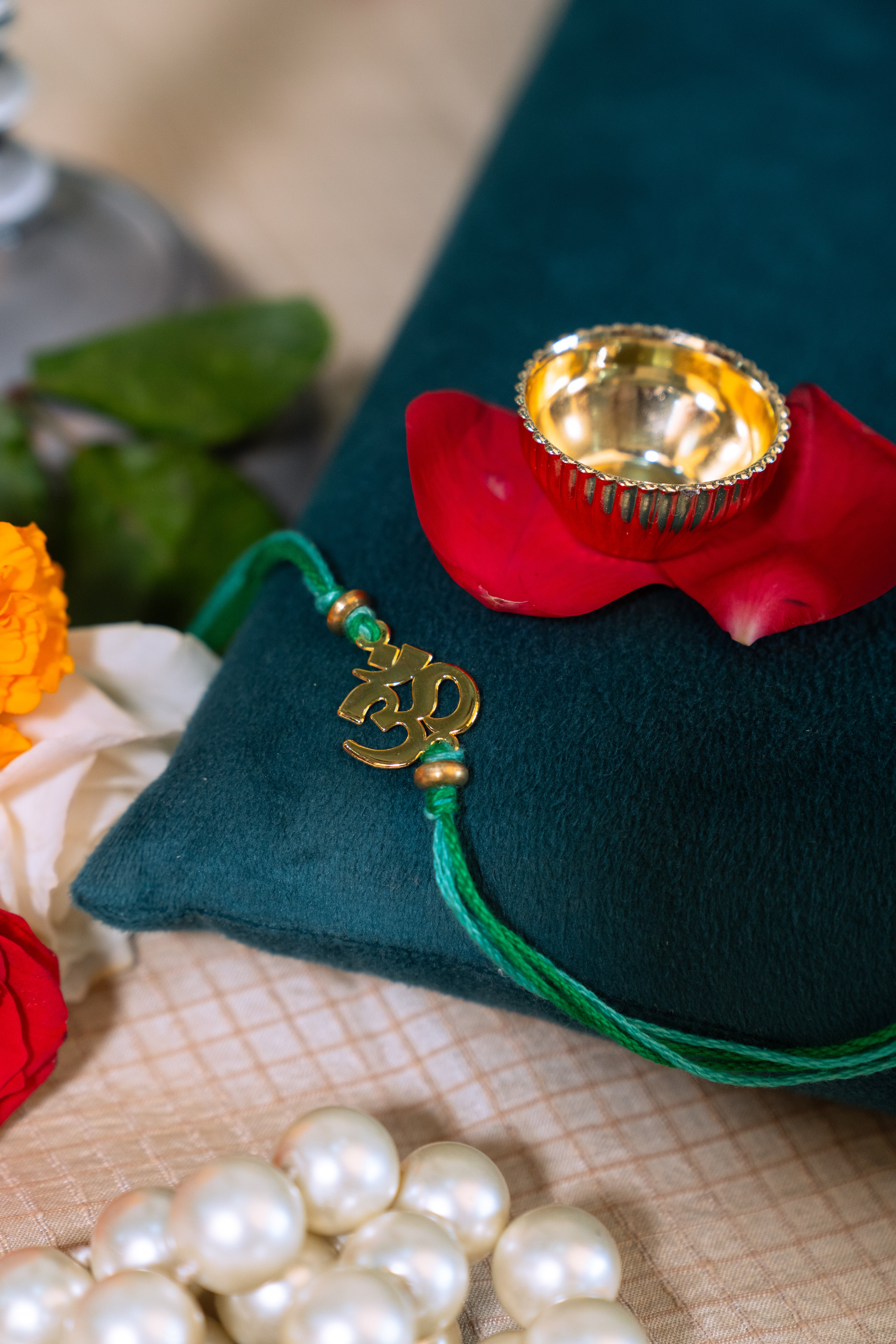 Om Rakhi | Gold Finish Rakhi