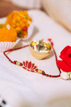 Lotus Rakhi | Gold Finish Rakhi