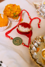Om Rakhi Round | Gold Finish Rakhi
