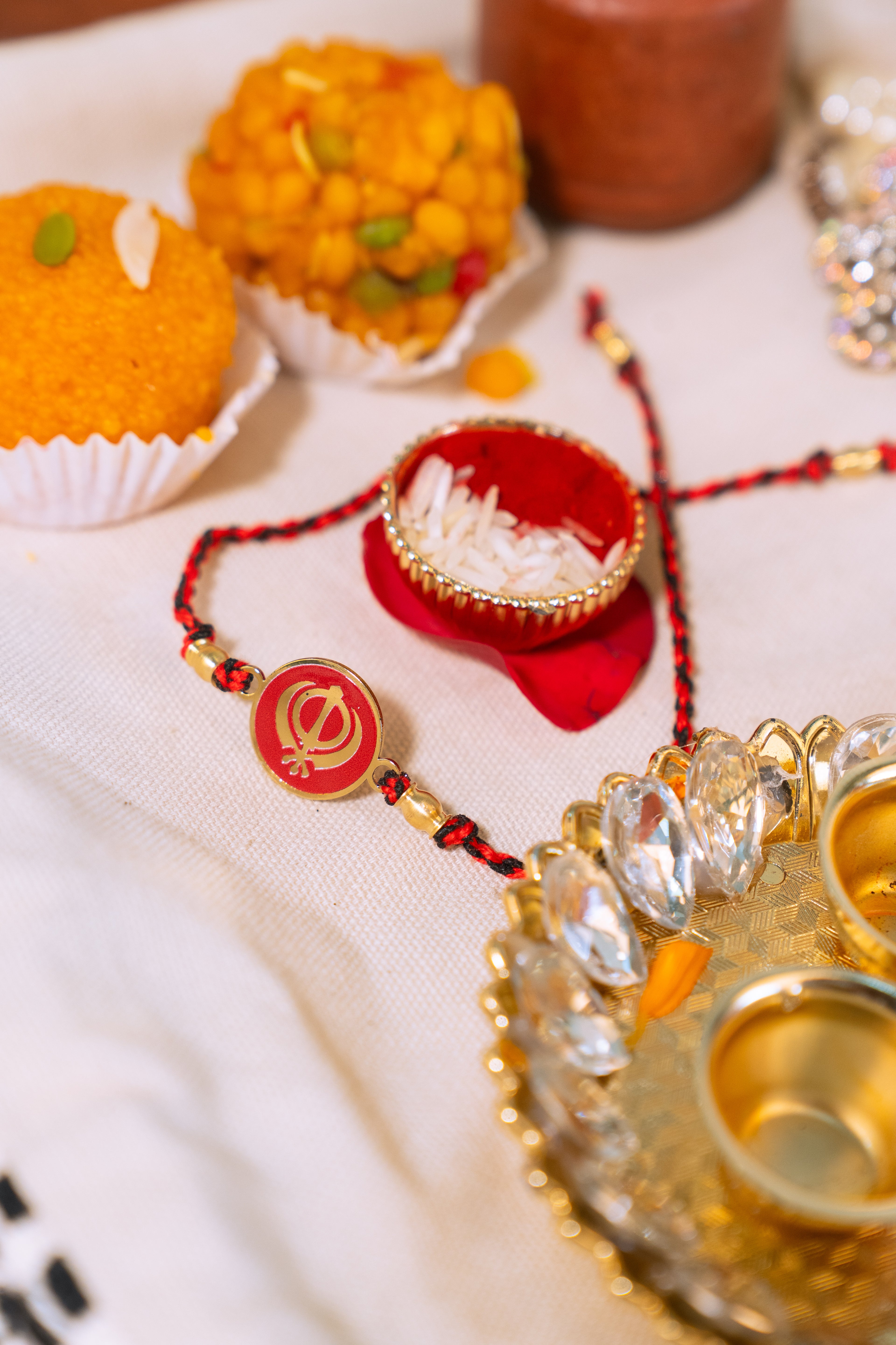 Khanda Rakhi | Gold Finish Rakhi
