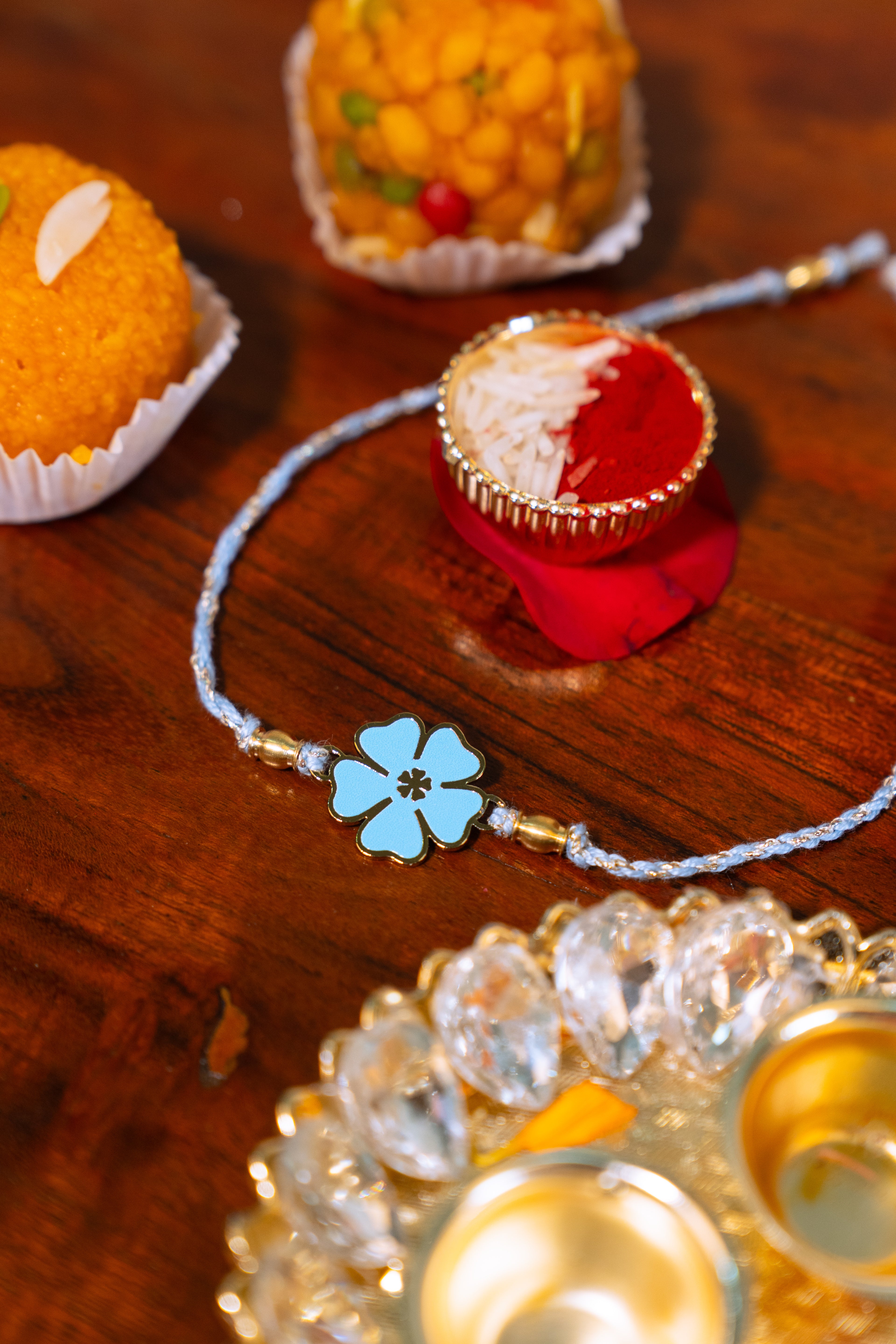 Floral Rakhi | Gold Finish Rakhi