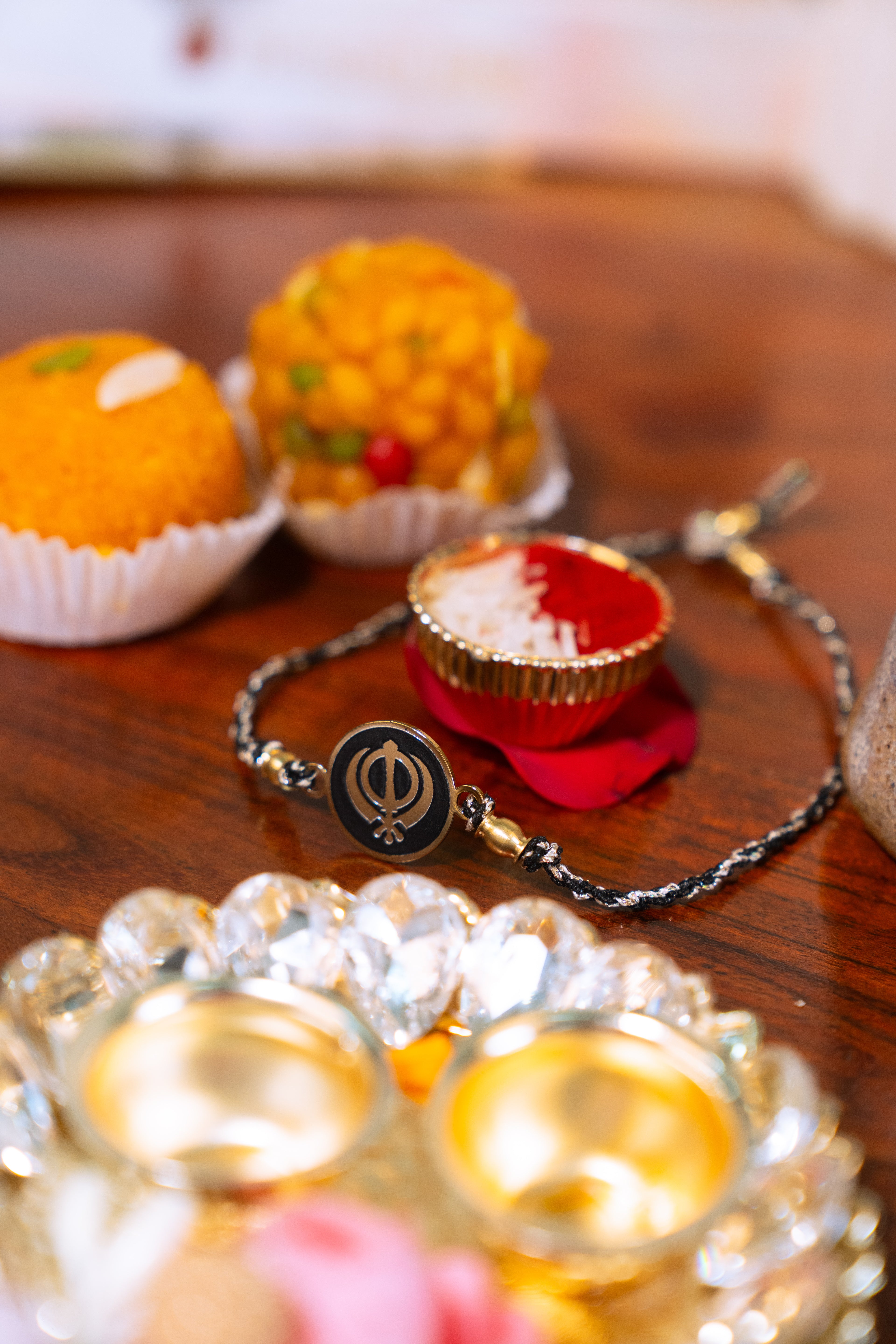Khanda Rakhi | Gold Finish Rakhi