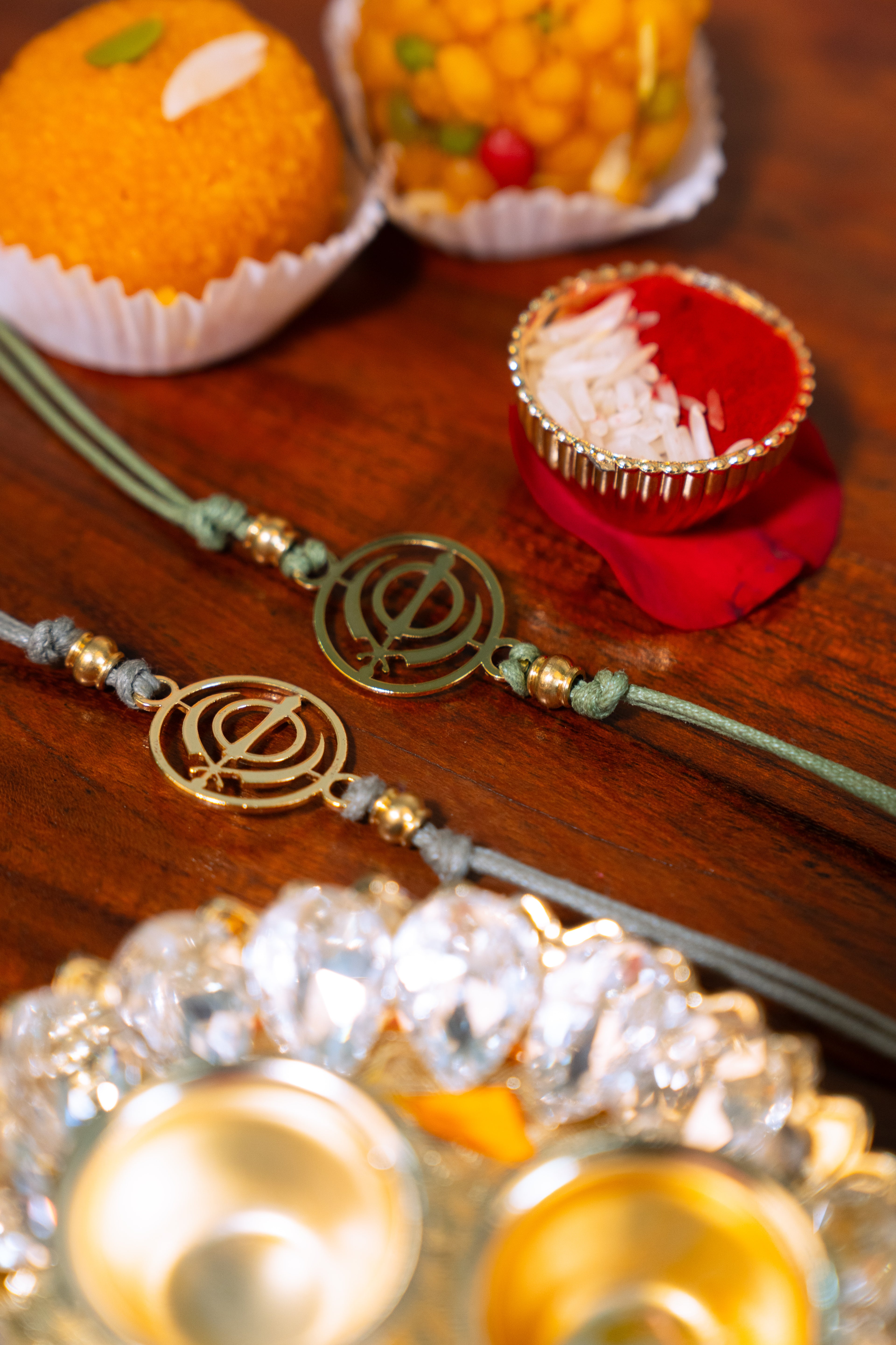 Khanda Rakhi | Gold Finish Rakhi