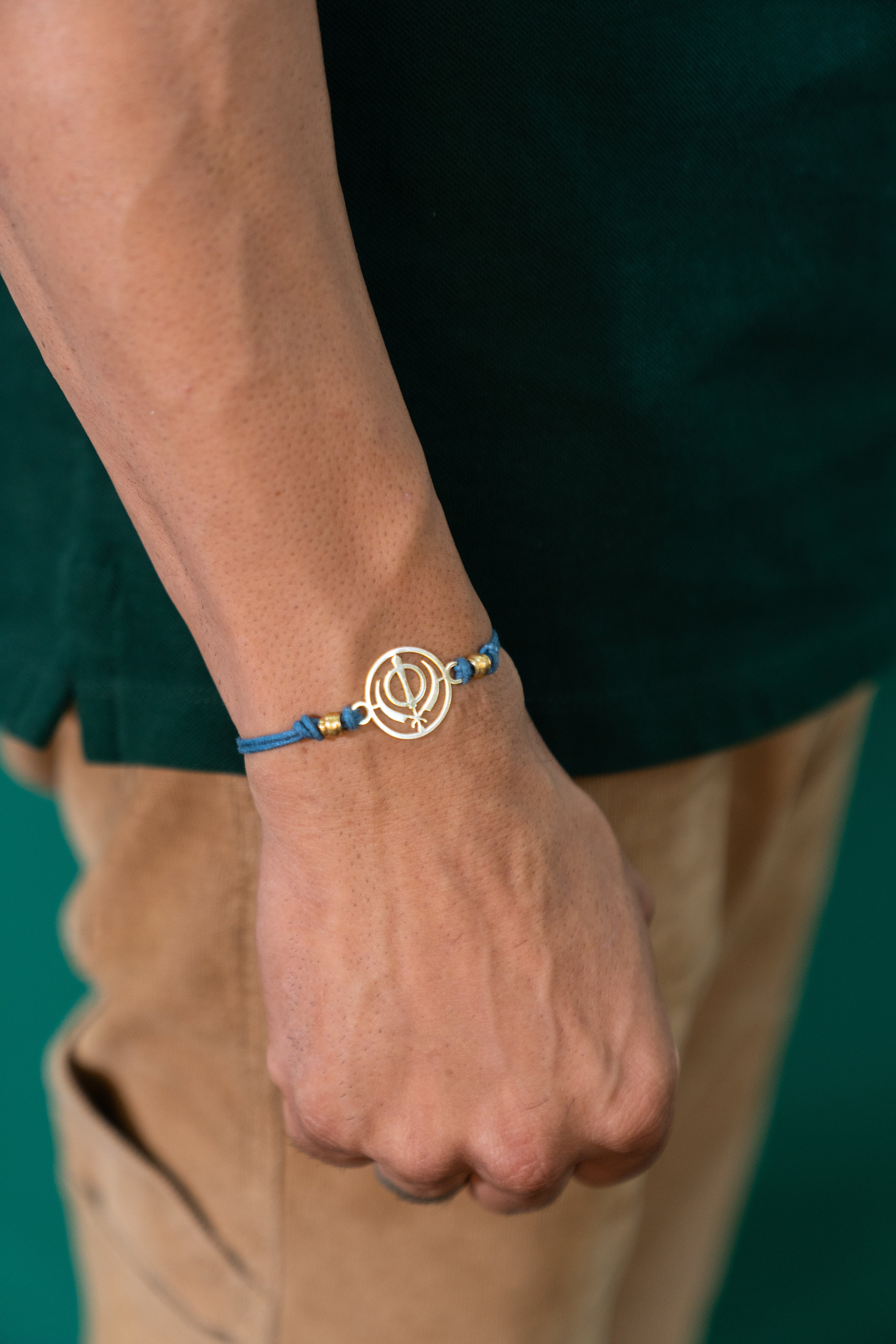 Khanda Rakhi | Gold Finish Rakhi