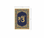 Ek Onkar | 24kt Gold Plated Fridge Magnet Navy Blue