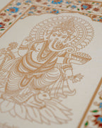 Ganesh Ji | 24kt Gold Plated White Floral