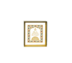 Gayatri Mantra | 24kt Gold Plated Dashboard Frame White Floral