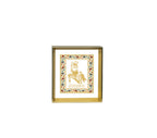Guru Gobind Singh Ji | 24kt Gold Plated Dashboard Frame White Floral