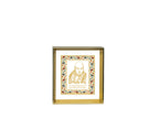 Guru Ji | 24kt Gold Plated Dashboard Frame White Floral