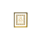 Guru Nanak Dev Ji | 24kt Gold Plated Dashboard Frame White Floral