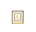 Guru Teg Bhadur Ji  | 24kt Gold Plated Dashboard Frame White Floral
