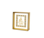 Guru Teg Bhadur Ji  | 24kt Gold Plated Dashboard Frame White Floral
