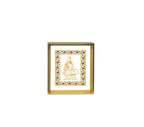 Guru Teg Bahadur Ji | 24kt Gold Plated Dashboard Frame White Floral