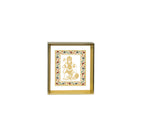 Hanuman Ji | 24kt Gold Plated Dashboard Frame White Floral