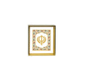 Khanda | 24kt Gold Plated Dashboard Frame White Floral