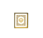 Khanda | 24kt Gold Plated Dashboard Frame White Floral