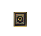 Khanda | 24kt Gold Plated Dashboard Frame Black Floral