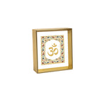 OM | 24kt Gold Plated Dashboard Frame White Floral