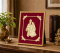Radha Krishna Velvet Gold Frame | 24 Karat Gold-Plated Artwork