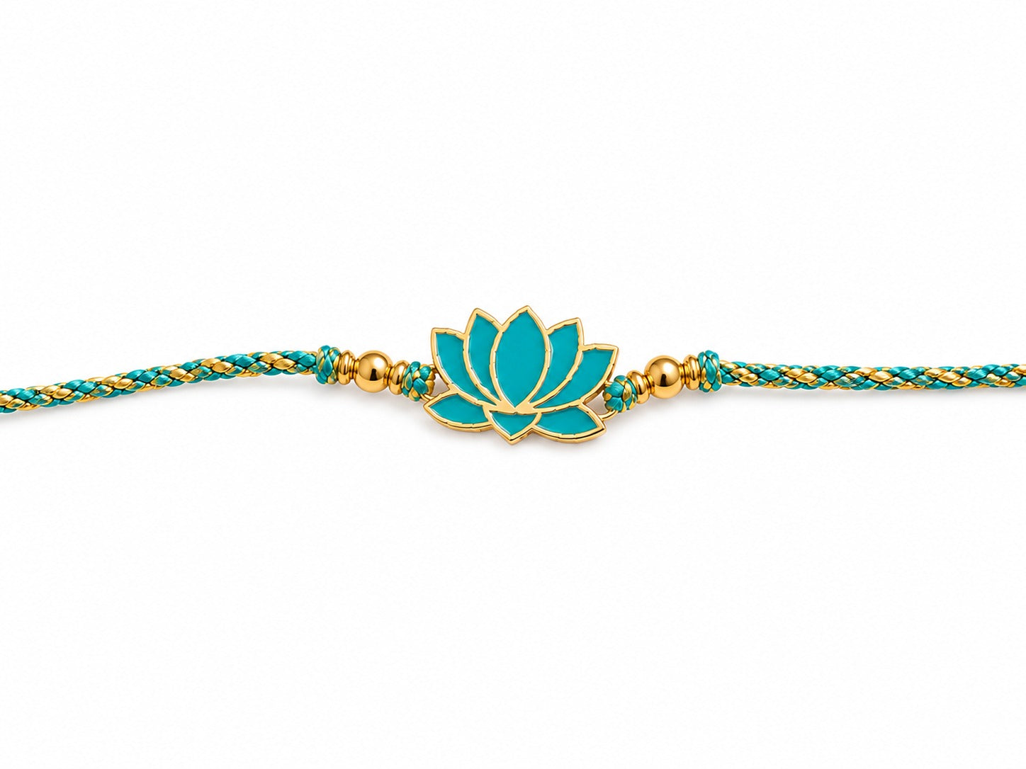 Lotus Rakhi | Gold Finish Rakhi
