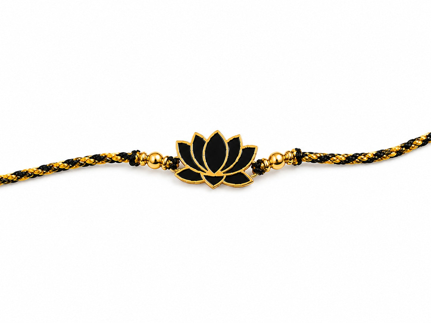 Lotus Rakhi | Gold Finish Rakhi
