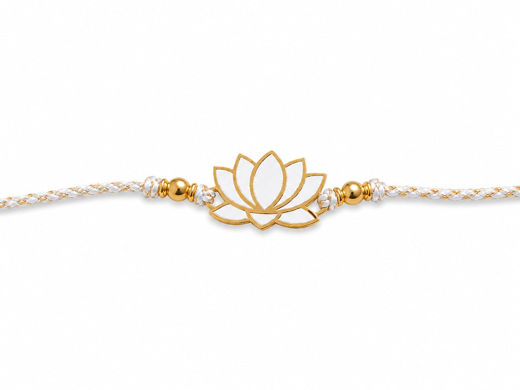 Lotus Rakhi | Gold Finish Rakhi