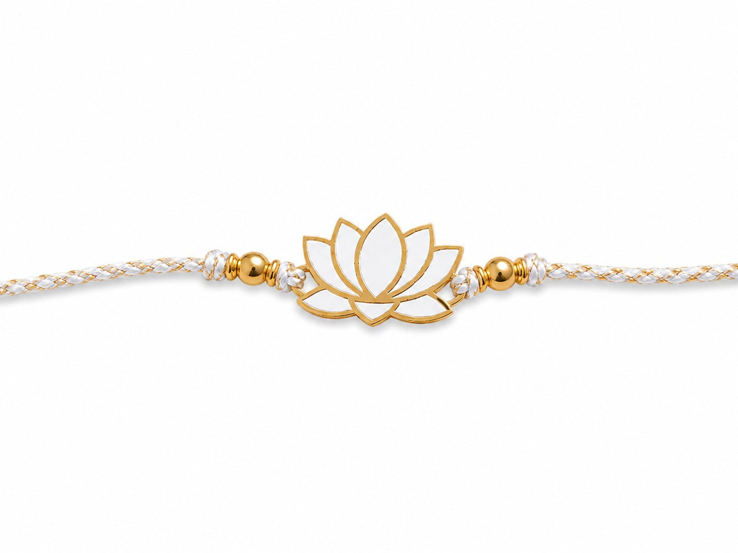Lotus Rakhi | Gold Finish Rakhi