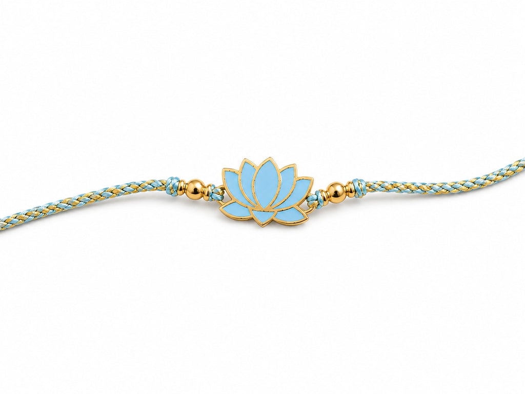 Lotus Rakhi | Gold Finish Rakhi
