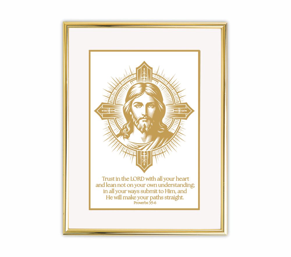Proverbs 3:5-6 | 24kt Gold Plated