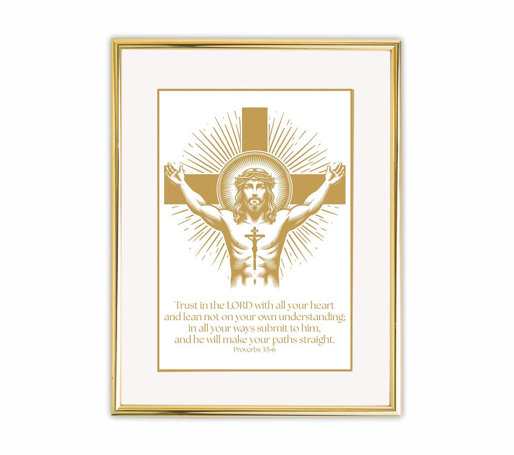 Proverbs 3:5-6 | 24kt Gold Plated