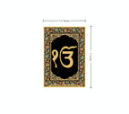 Ik Onkar | 24kt Gold Plated Fridge Magnet Black