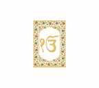 Ik Onkar | 24kt Gold Plated Fridge Magnet White