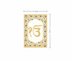 Ik Onkar | 24kt Gold Plated Fridge Magnet White