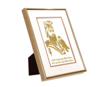 Guru Gobind Singh Ji with Baaz | 24kt Gold Plated