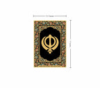Khanda | 24kt Gold Plated Fridge Magnet Black